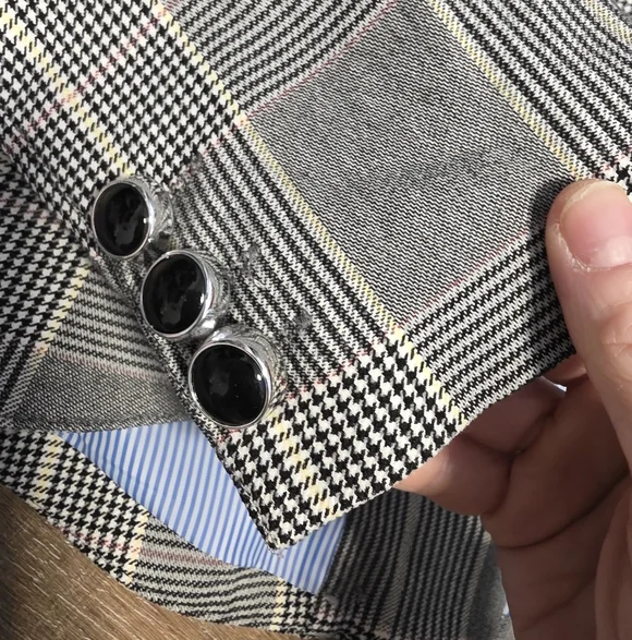 Autres Filles ($100) Plaid Blazer Women’s One Button Academia Preppy Jacket - Picture 4 of 7